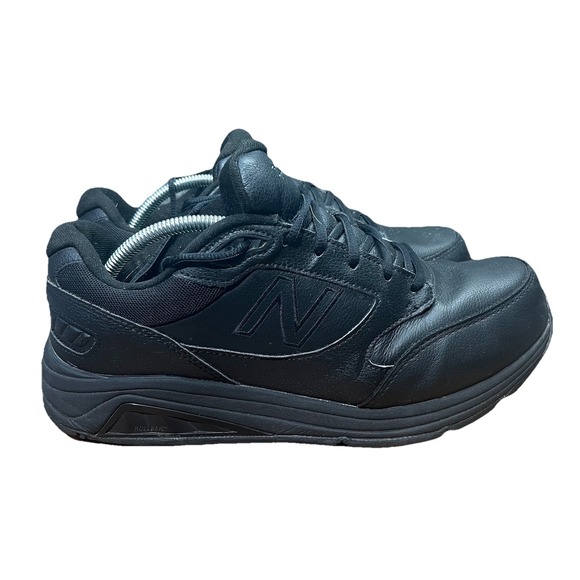 New Balance 928BK3 Triple Black Leather Sneaker Shoes Men Size 9.5 4E NO INSOLES - Picture 1 of 12